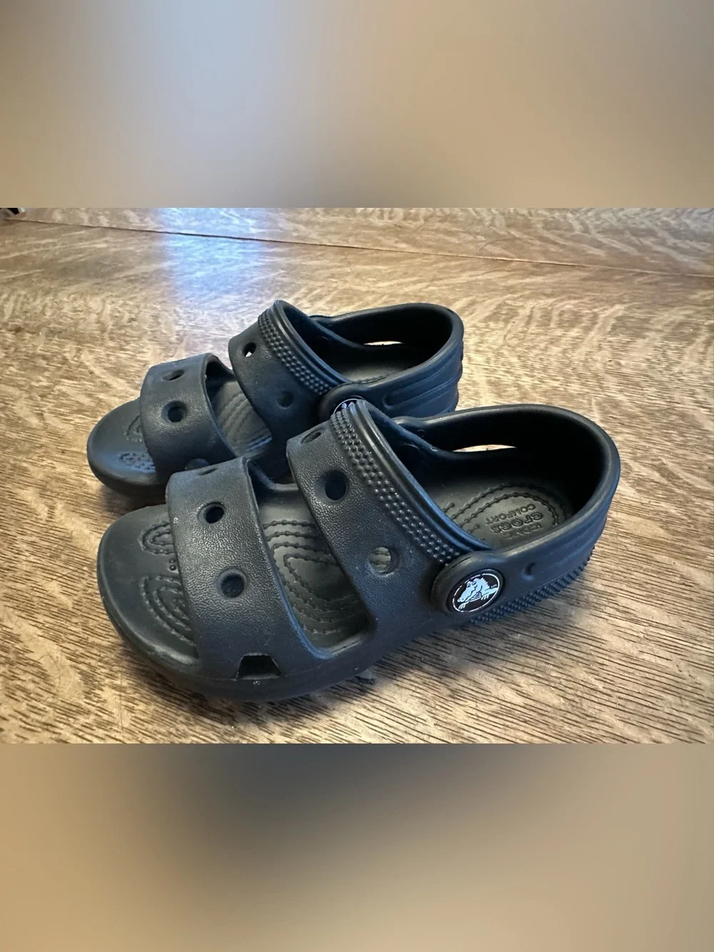 CROCS Kids Black Classic Strap Sandals